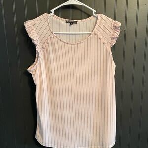 Adrianna Papell Pink Striped Blouse